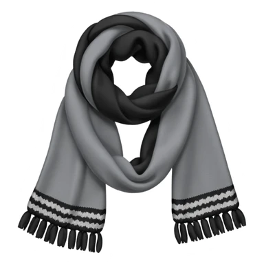 grey and black scarf sticker