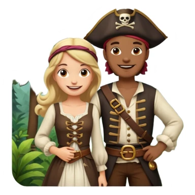 pirate and parپرنسس sticker