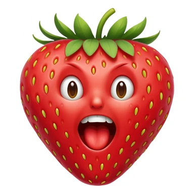 Yelling strawberry  sticker