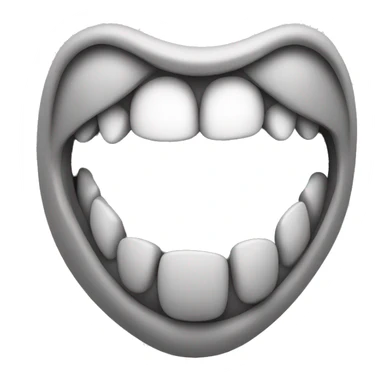 Horror mouth in monochrome sticker