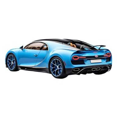 Bugatti Chiron - Bugatti (Model Year: 2022) (Iconic colour: Blue and black) sticker