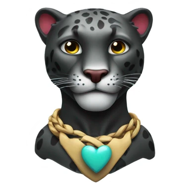 Heart with a panther sticker