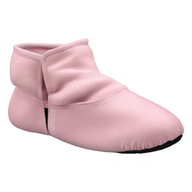 bloch pink warm up ballet booties with black sole sticker