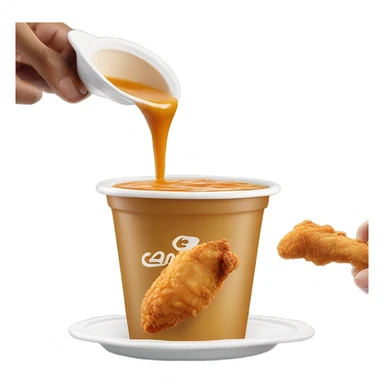 raising cane's chicken dipping into sauce sticker