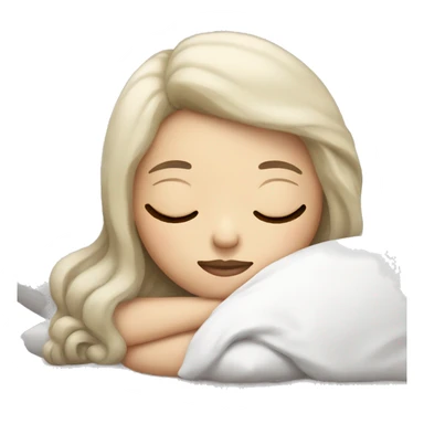 white skin girl sleeping sticker