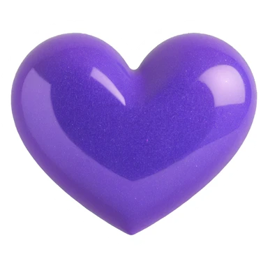 heart with purple glitter sticker