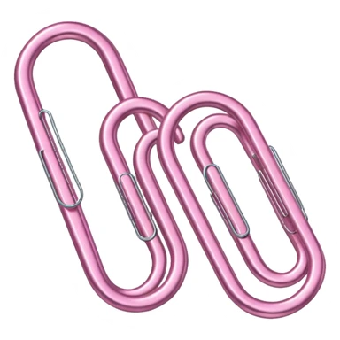 One pink paper clip sticker
