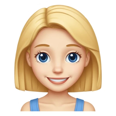 Bonnie Blue skinny, smiling sticker