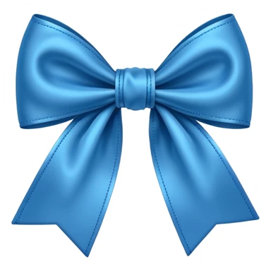 Blue bow, cozy sticker