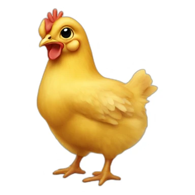 Baby chicken sitting on a couch sticker