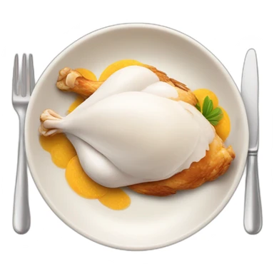 Poulet coco dans une assiette sticker