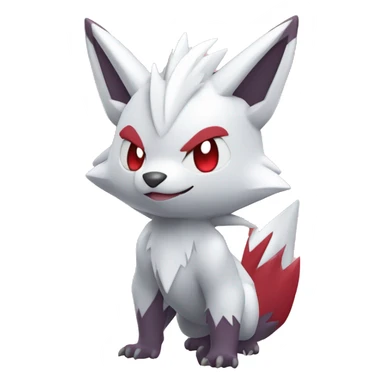 Cool Edgy Cute Chibi Shiny Zangoose-Zoroark-Fakemon-Pokémon Full Body Detailed High Quality sticker