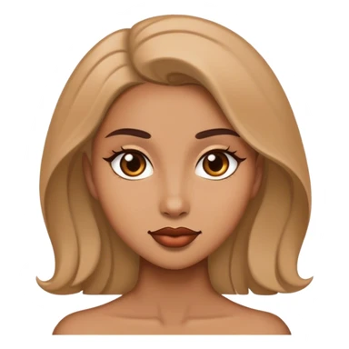 elegant light brown-skinned beauty portrait sticker