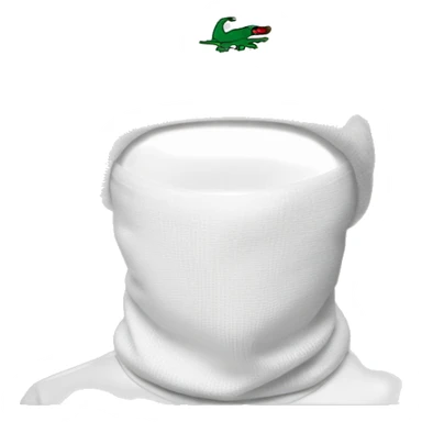 white boy lacoste balaclava with lacoste sticker