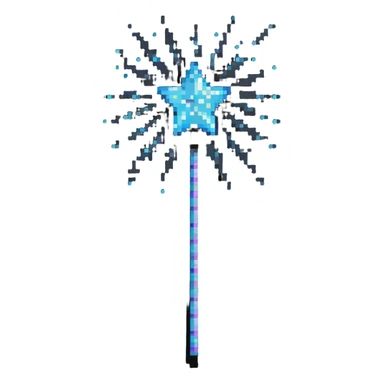 Magic wand with glittering effect and sparkles sticker