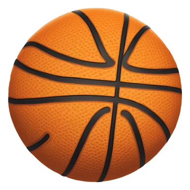 orange basketball sticker