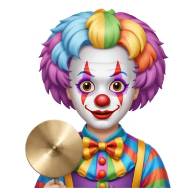  Clown with Cymbals sticker