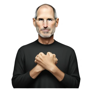 steve jobs doing heart hands sticker
