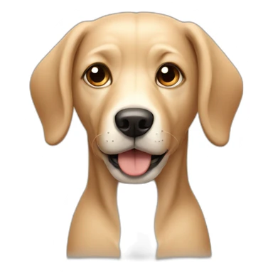 Beige dog with long ears sticker