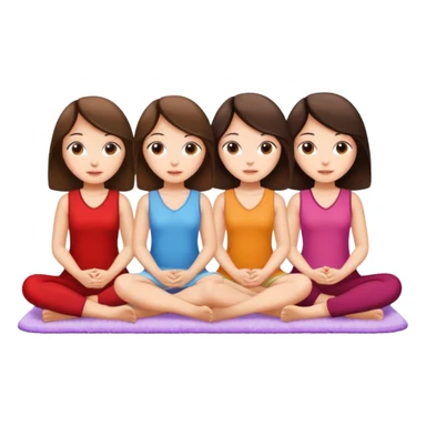 3 brounette girls sitting on a white rug sticker