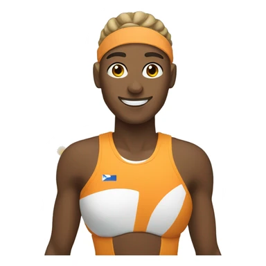 Beach volleyball player sticker