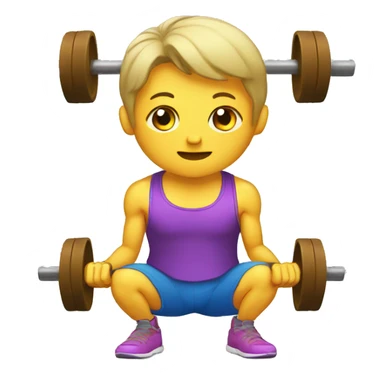 squat weight lifting sticker