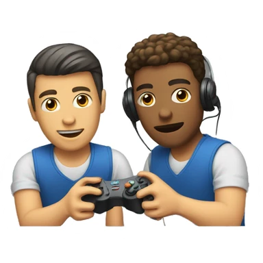 two guys play video games sticker