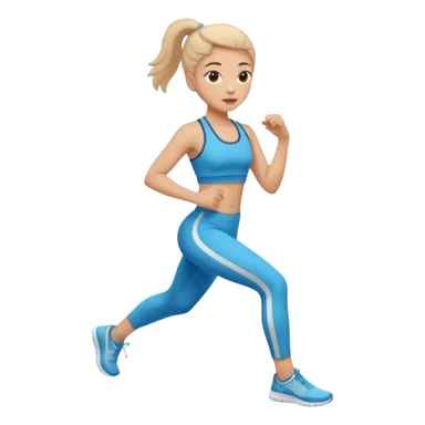 a girl does morning exercises sticker