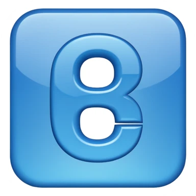 capital letter "G" printed in blue color square shape in center sticker