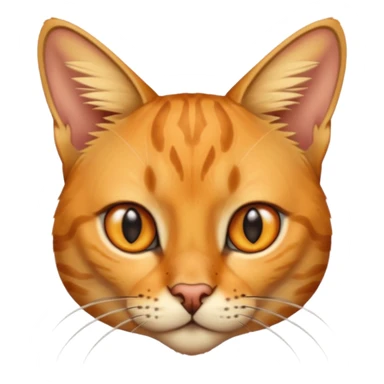 Orange and savanah cat head sticker