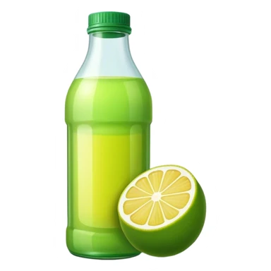 Bottled Green lemon juice sticker