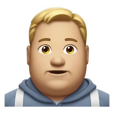 A very fat man sticker