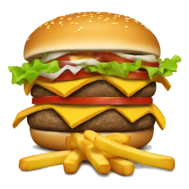Burger and fries sticker