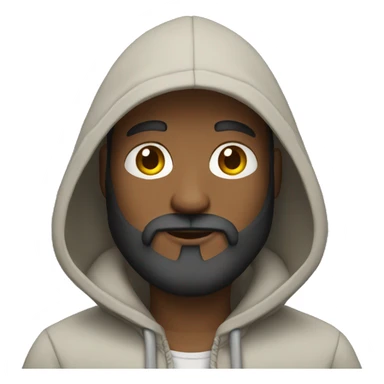 Man with hood and beard sticker