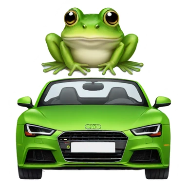 A frog in a Audi  sticker