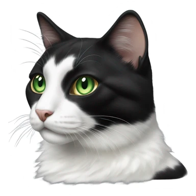 black and white cat  sticker