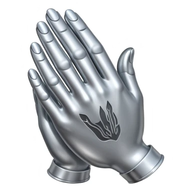 praying metallic hands, no gold sticker