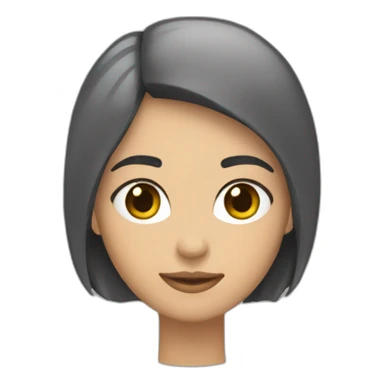 persona morena, con corte mohicano sticker