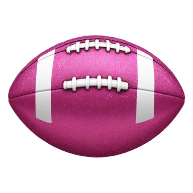 Pink glitter realistic football  sticker