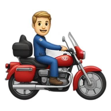 François holland sur une moto sticker