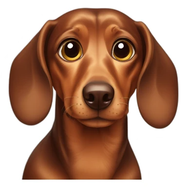 brown dachshund with big eyes sticker