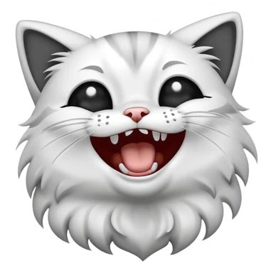 Cat laughing and crying  sticker