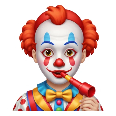  Clown with whistle  sticker