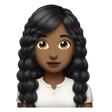 Whit girl black hair honeybunny sticker