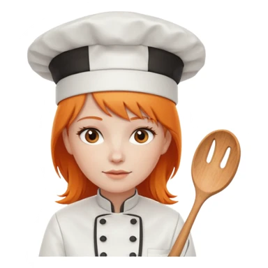 Una chef, pelinaranja de pelo lacio sticker