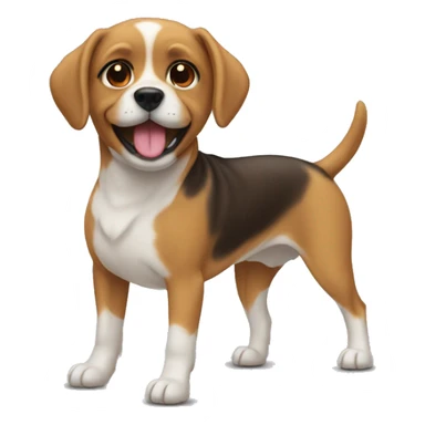 Dog wearing a boocie sticker