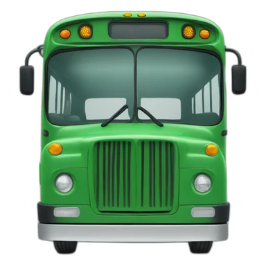 bus front green sticker