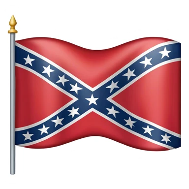 Confederate battle flag sticker