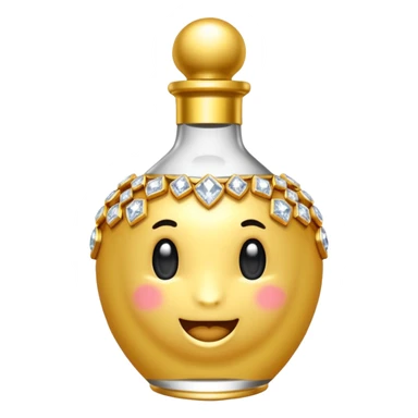 Biberón dorado con diamantes sticker