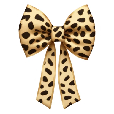 Leopard print bow sticker